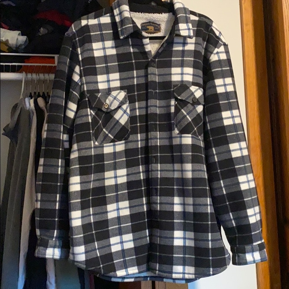 Sherpa-fleece lined men’s flannel